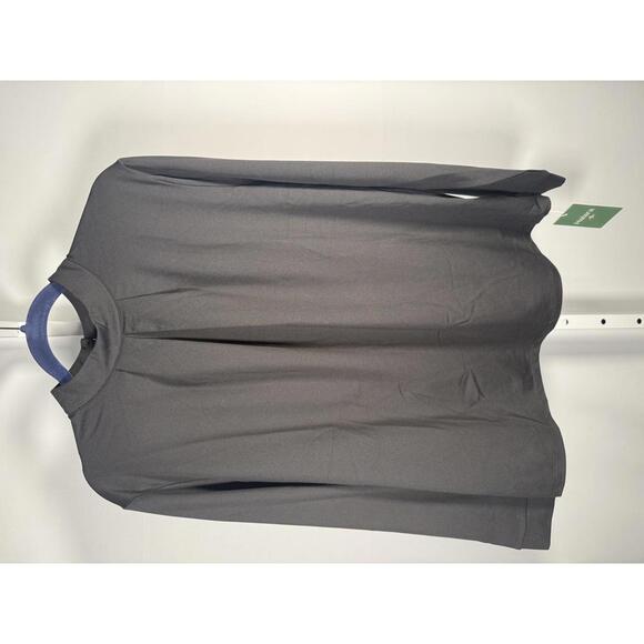 NWT Halara Stand Collar Back Long Sleeve Work Blouse Black M - Picture 2 of 13